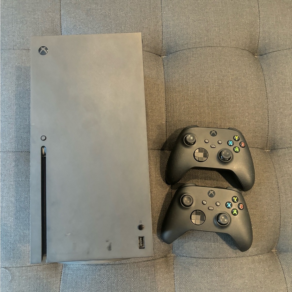 Xbox X Console with Dual Black Controllers